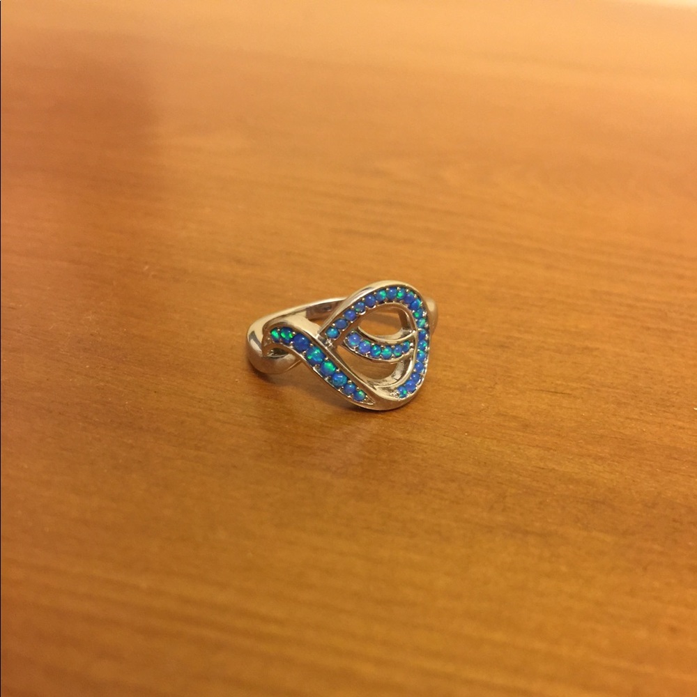 Opal Infinity Ring
